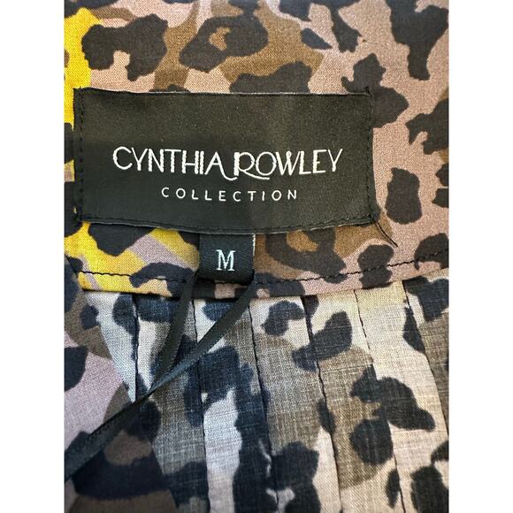 Cynthia Rowley Malta Kaftan Leopard Maxi Dress Size Medium NWT - Picture 7 of 16